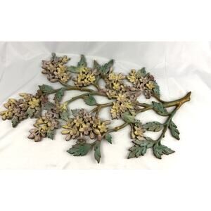Vintage Syroco Large 17”X33" Dogwood Flowers Wall Hanging Hollywood MCM 1960s